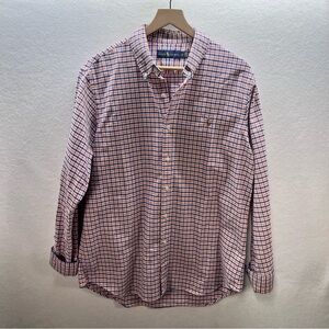 Ralph Lauren Flesh Pony Gingham Check Shirt Mens L Casual Preppy 2989